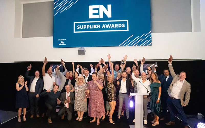 All the award winners on stage together