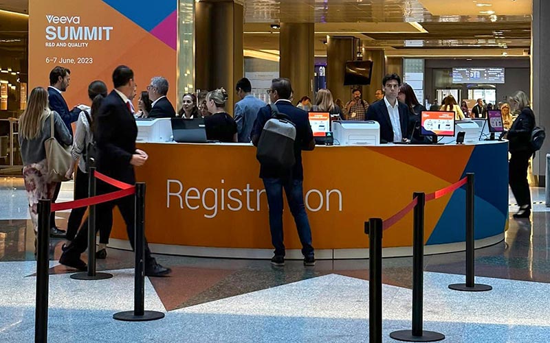 People entering a conference room