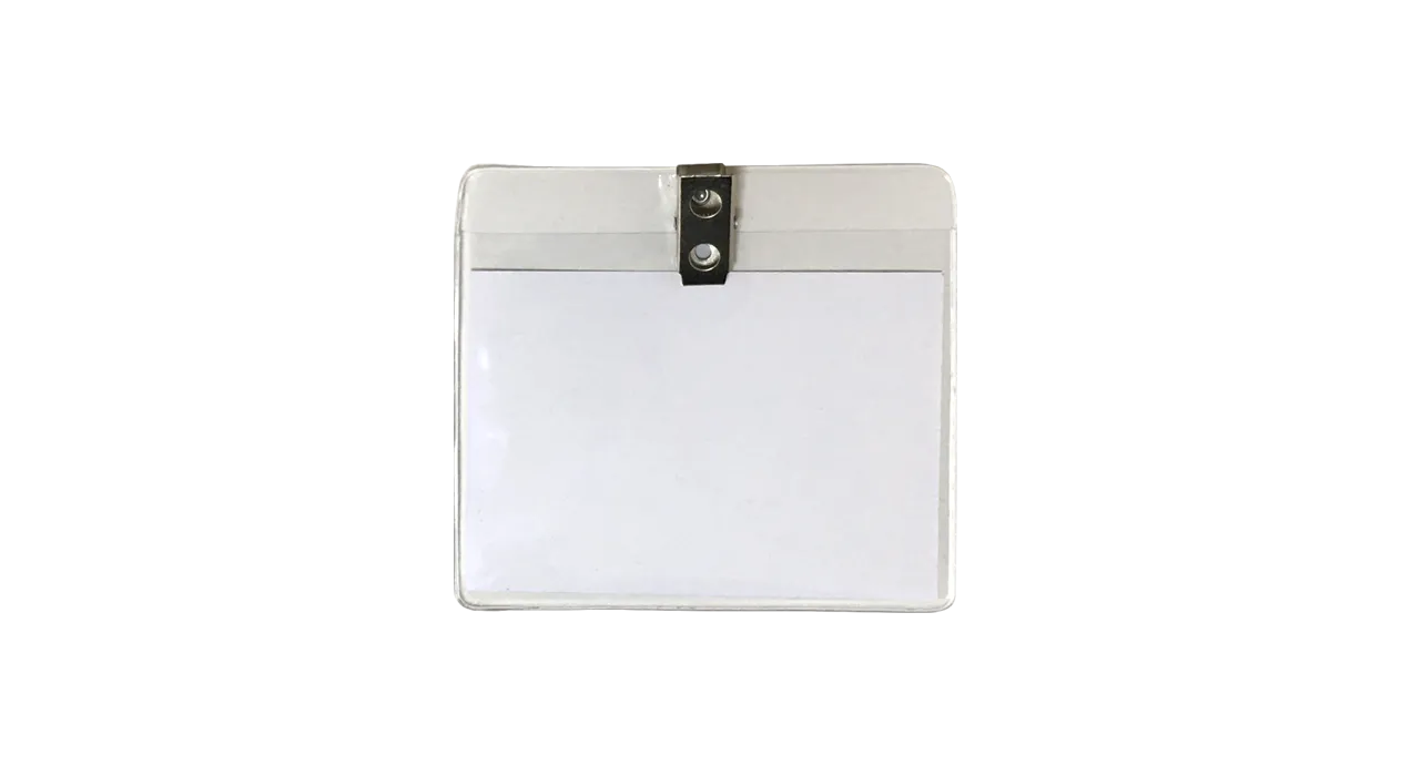 Badge holder with croc clip