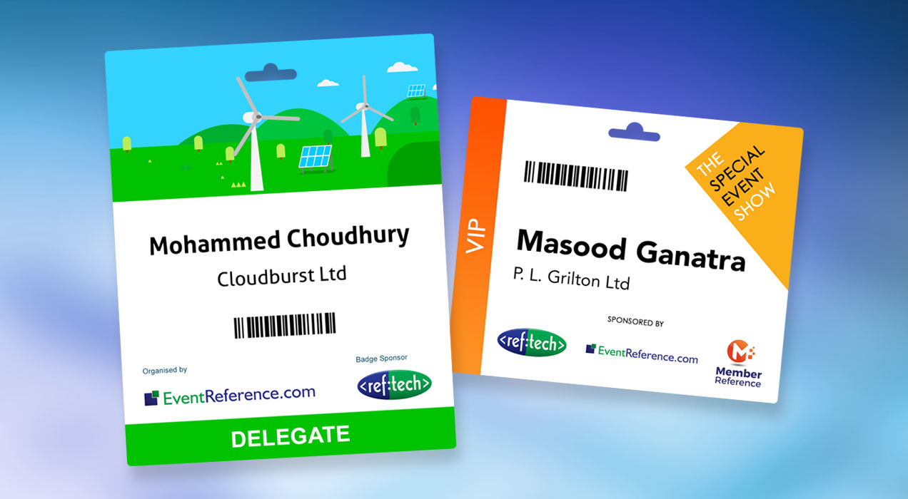 Example butterfly badges