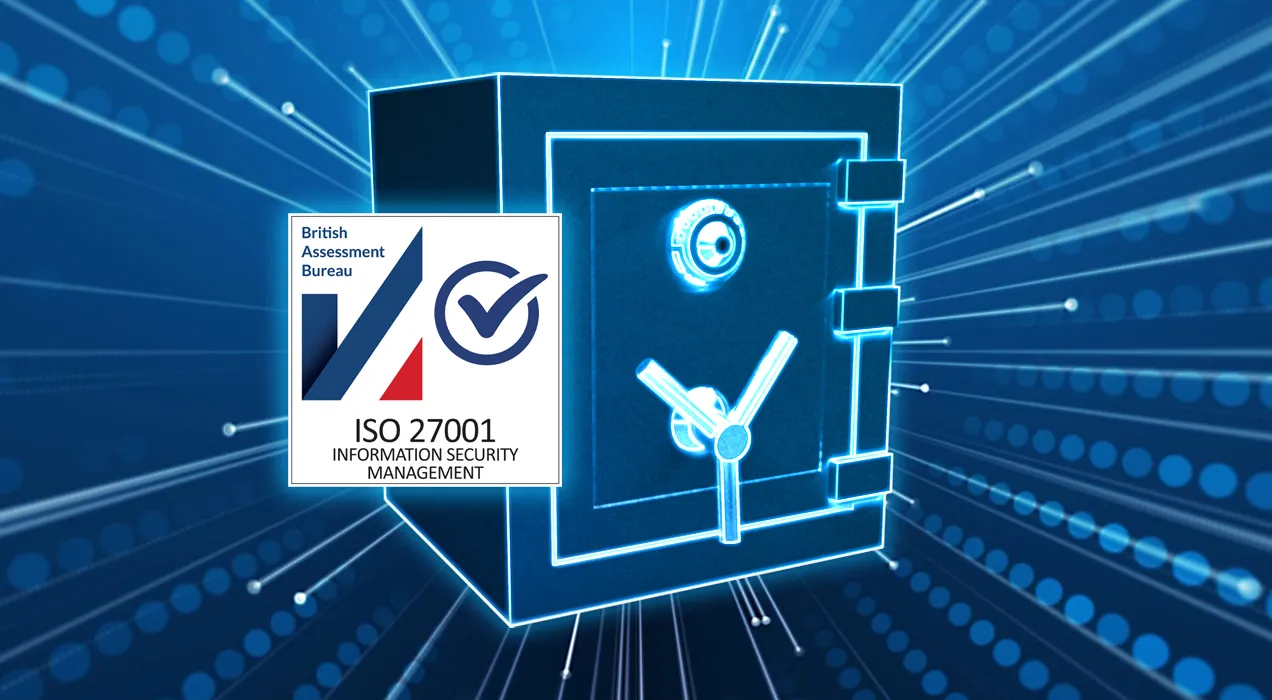 Digital safe with ISO 27001 logo