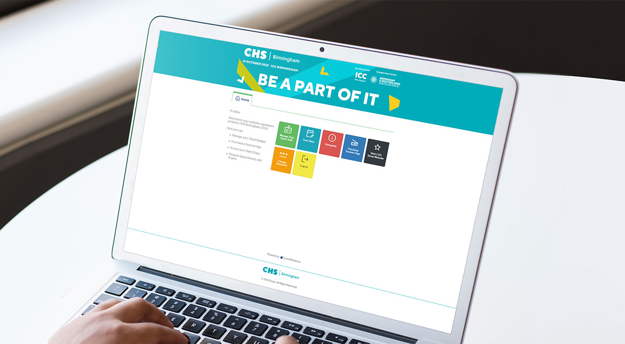 Exhibitor portal for CHS Birmingham