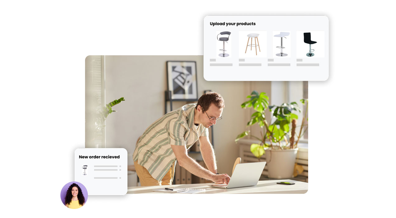 Uploading new products and receiving orders