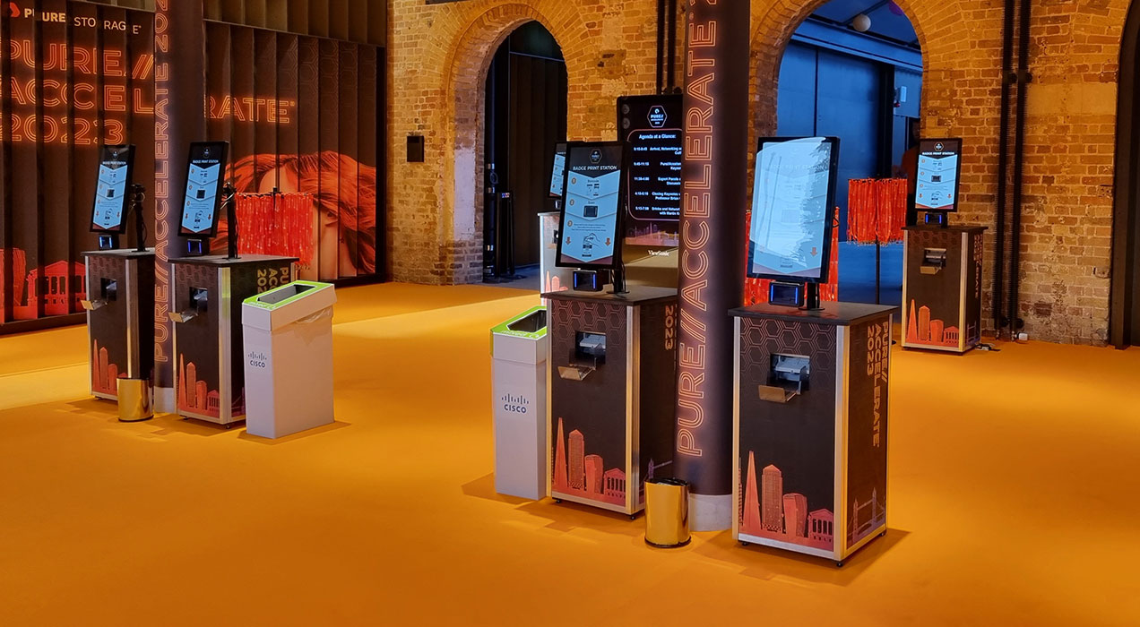 PrintPod registration stations ready to use