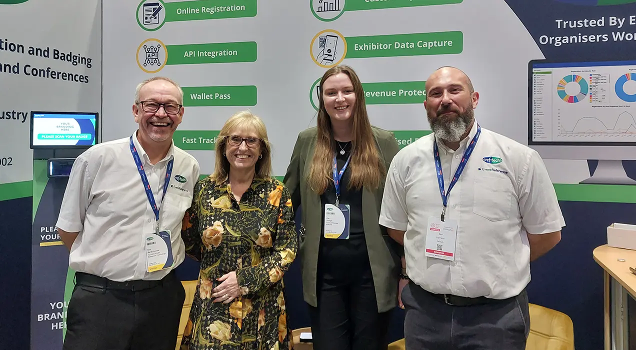 RefTech staff on exhibition stand