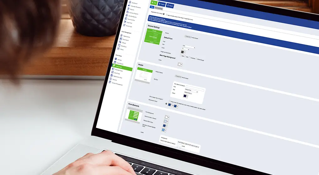 Creating a registration site using EventReference